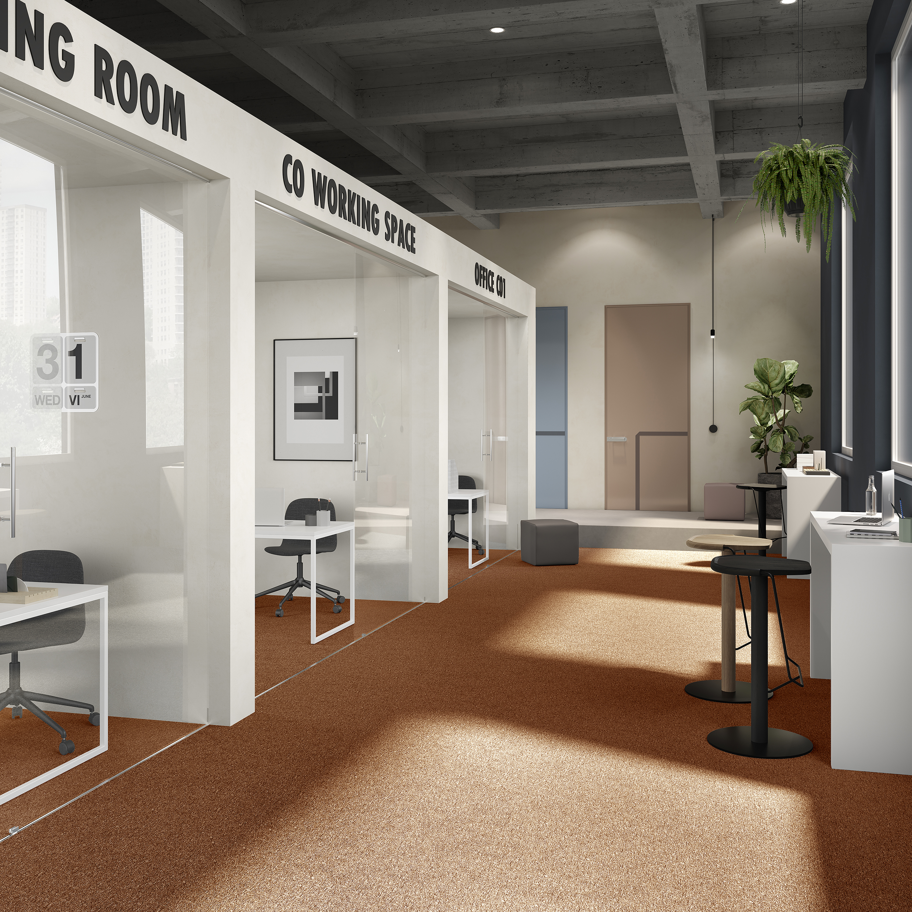 Ковровая плитка Medusa Tile 84 (500*500*5 мм) — купить в Сочи