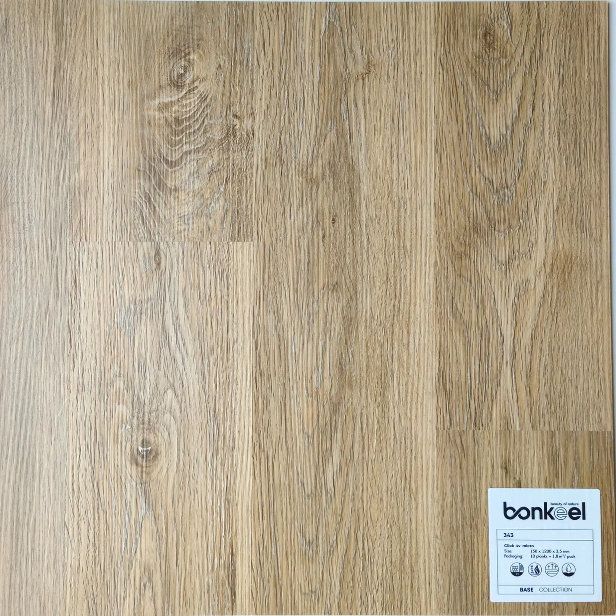 Плитка ПВХ "Bonkeel" Base New 343 (1220*150*3,5 мм) — купить в Сочи