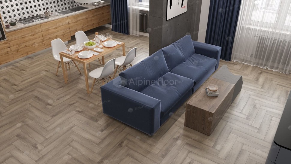 Виниловая плитка "Alpine Floor" Parquet LVT Дуб Исида (590*118*2,5 мм) — купить в Сочи