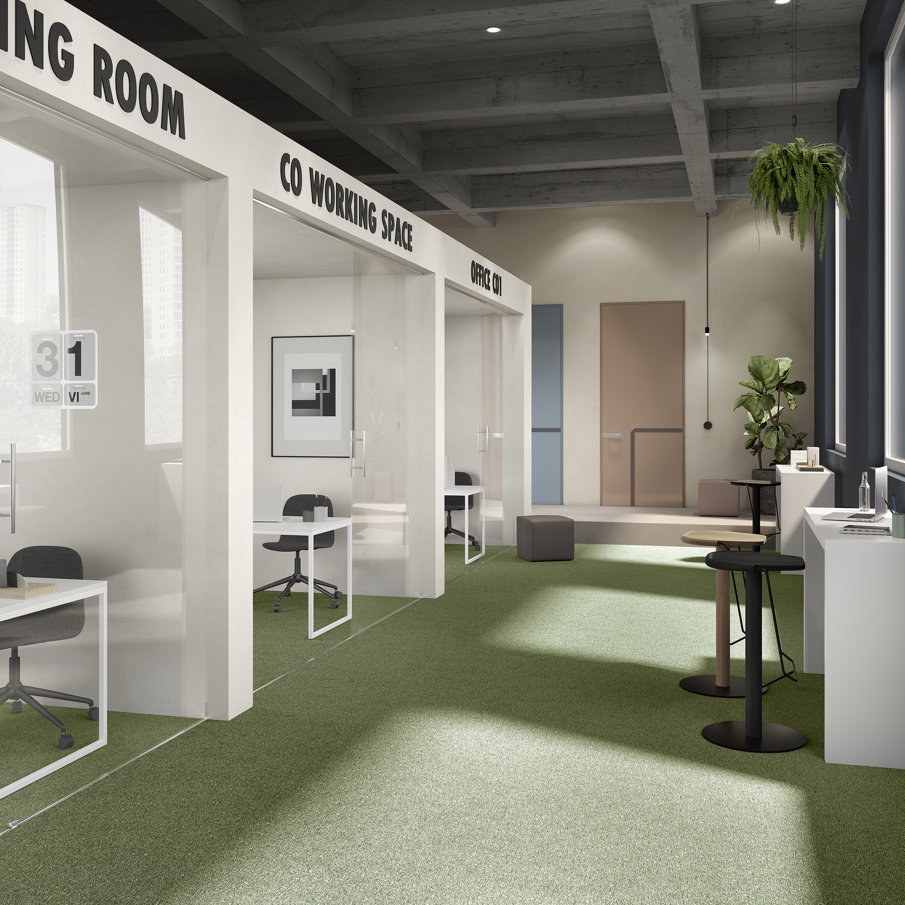 Ковровая плитка Medusa Tile 21 (500*500*5 мм) — купить в Сочи