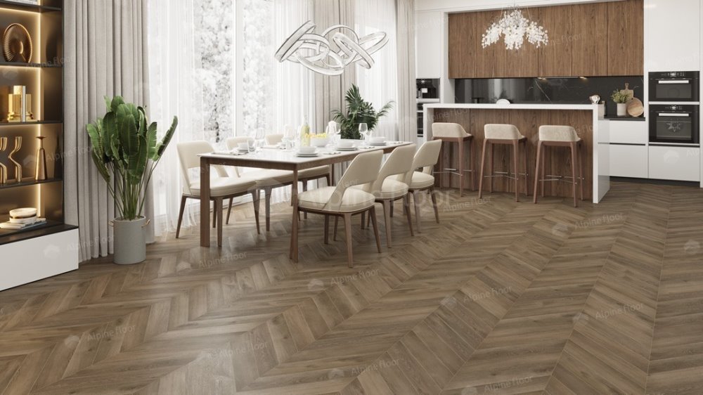 LVT плитка "Alpine Floor" Дуб Насыщенный (555*127*2,5 мм) — купить в Сочи