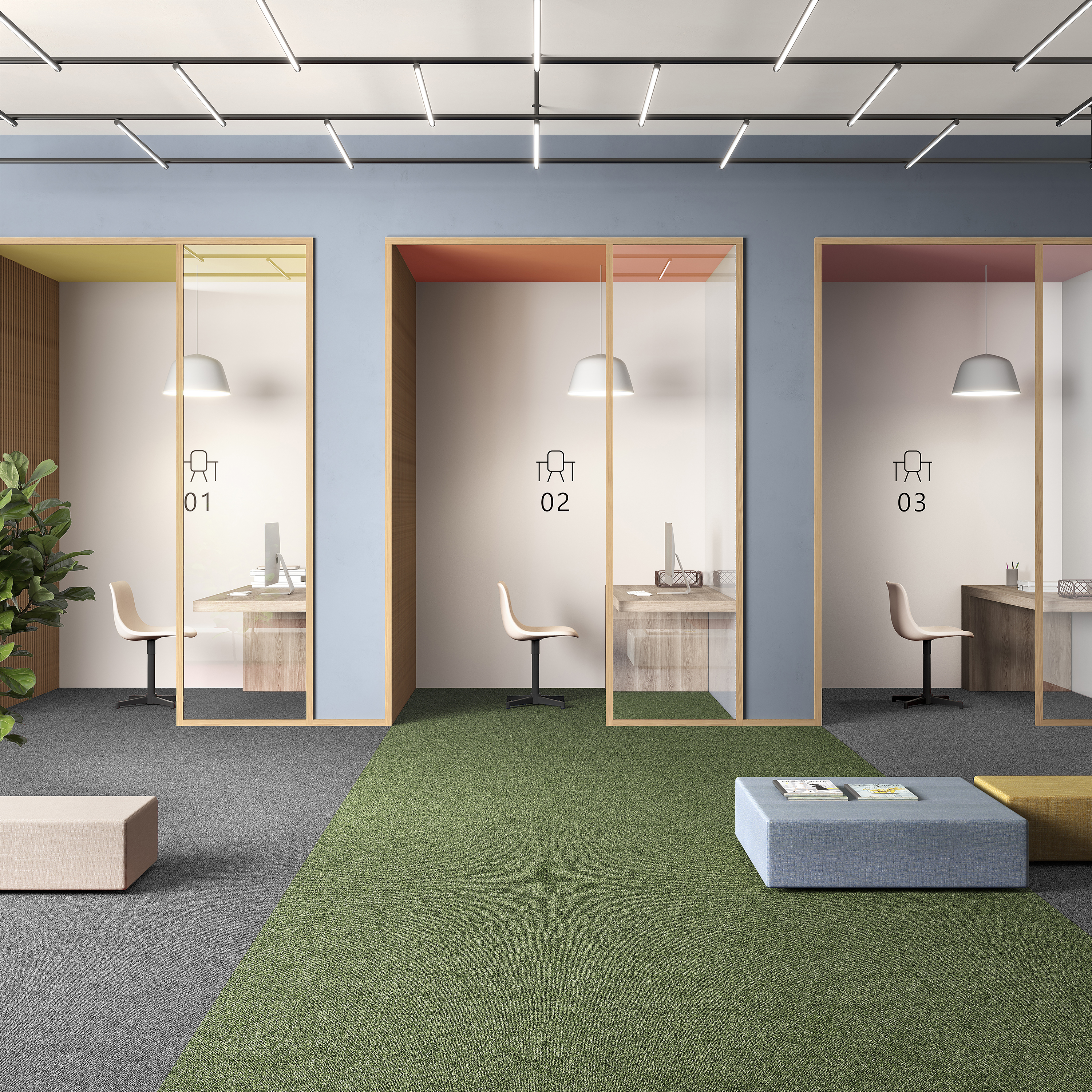 Ковровая плитка Medusa Tile 21 (500*500*5 мм) — купить в Сочи