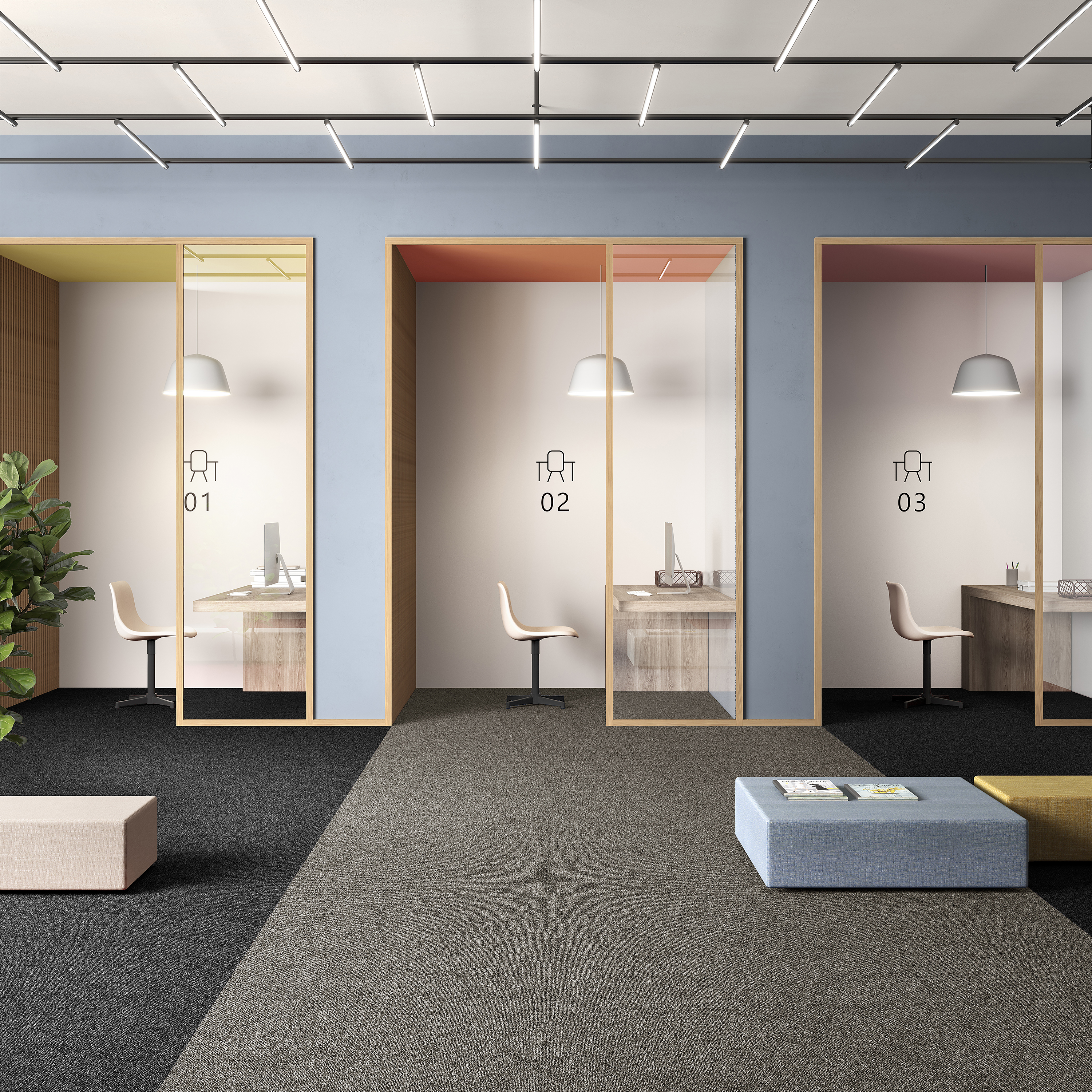 Ковровая плитка Medusa Tile 40 (500*500*5 мм) — купить в Сочи