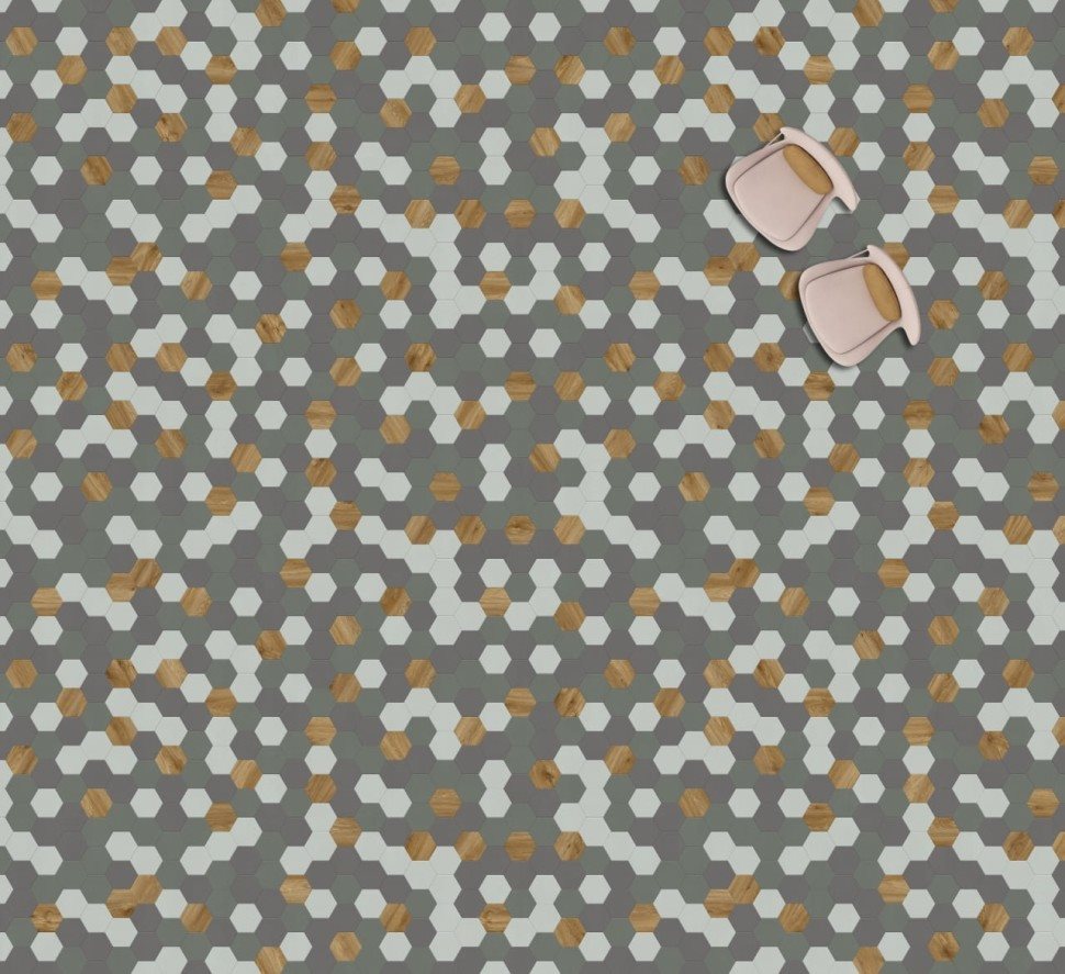 Виниловая плитка "Moduleo" Moods Hexagon 349 (226,32*196*2,5 мм) — купить в Сочи