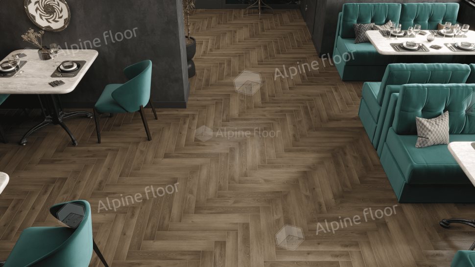 Ламинат "Alpine Floor" Herringbone 12 PRO Дуб Анжу (606*101*12 мм) — купить в Сочи