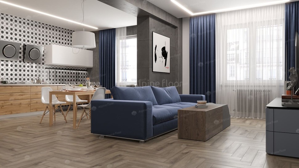 Виниловая плитка "Alpine Floor" Parquet LVT Дуб Исида (590*118*2,5 мм) — купить в Сочи