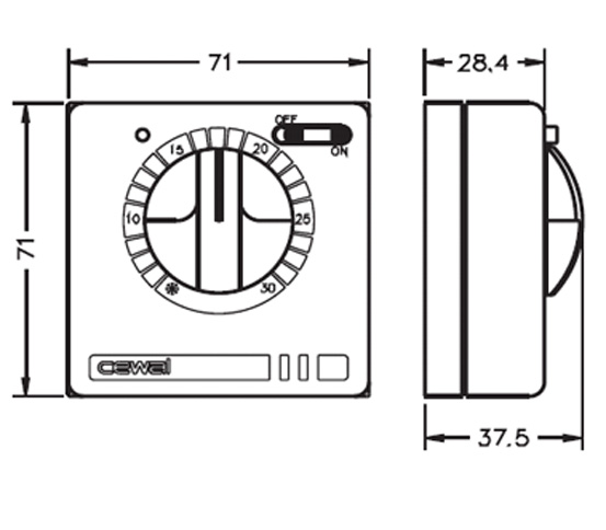 Терморегулятор Cewal RQ30 — купить в Сочи