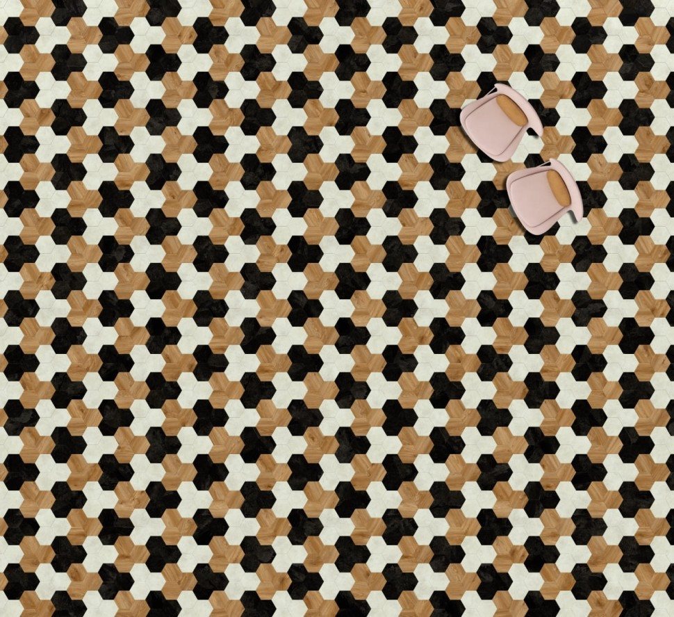 Виниловая плитка "Moduleo" Moods Hexagon 354 (226,32*196*2,5 мм) — купить в Сочи