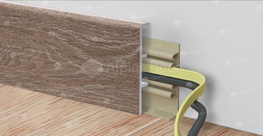 Напольный плинтус Rico Concept 80 Дуб каньон кремовый (2200*20*80 мм) — купить в Сочи