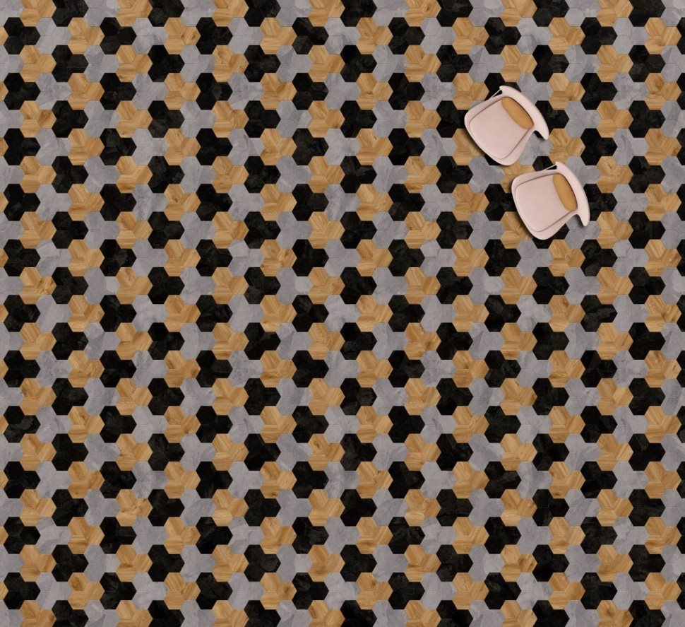 Виниловая плитка "Moduleo" Moods Hexagon 353 (226,32*196*2,5 мм) — купить в Сочи