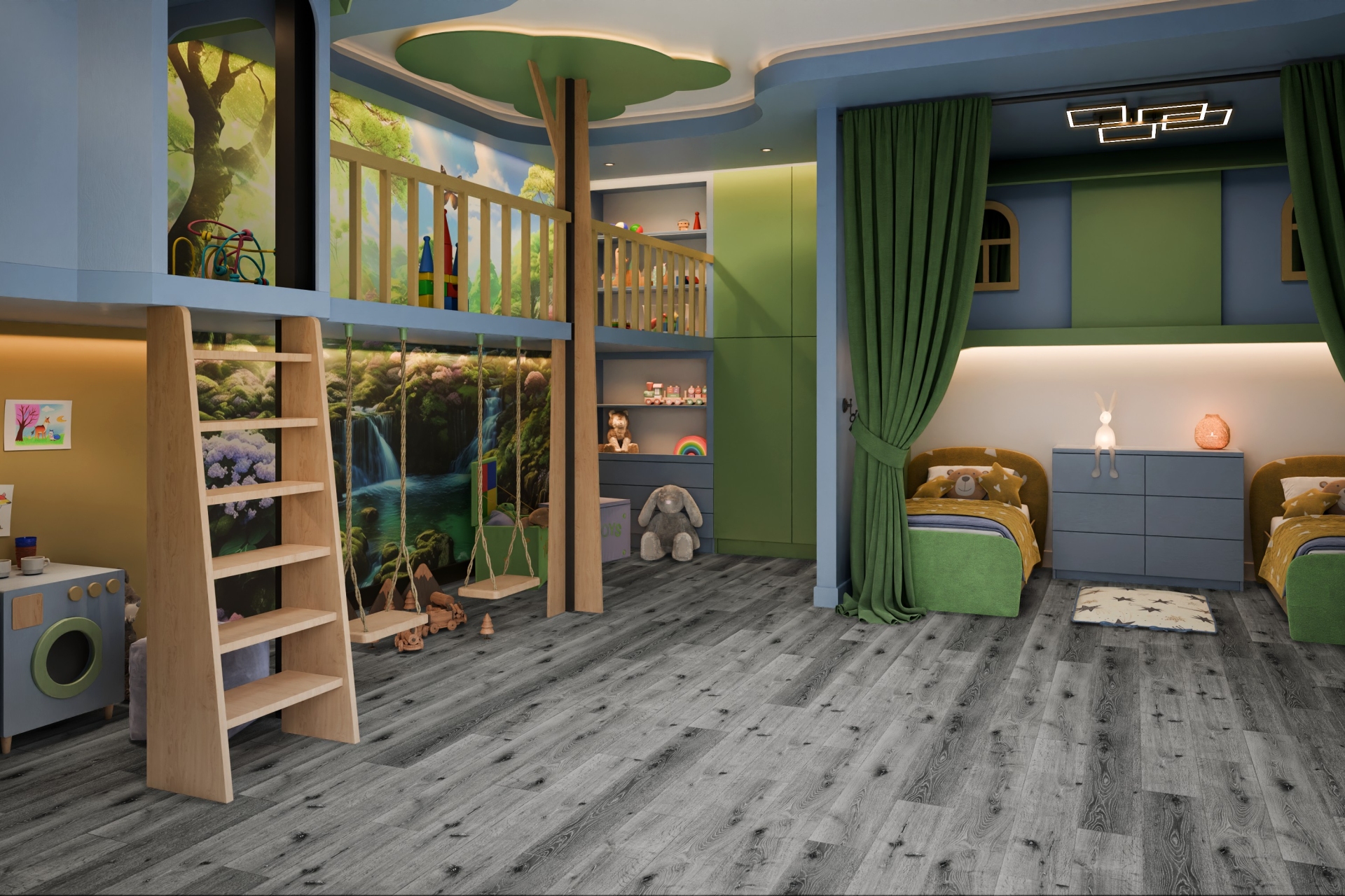 SPC ламинат «Damy Floor» Дуб Сильвер (1220*180*4 мм) — купить в Сочи