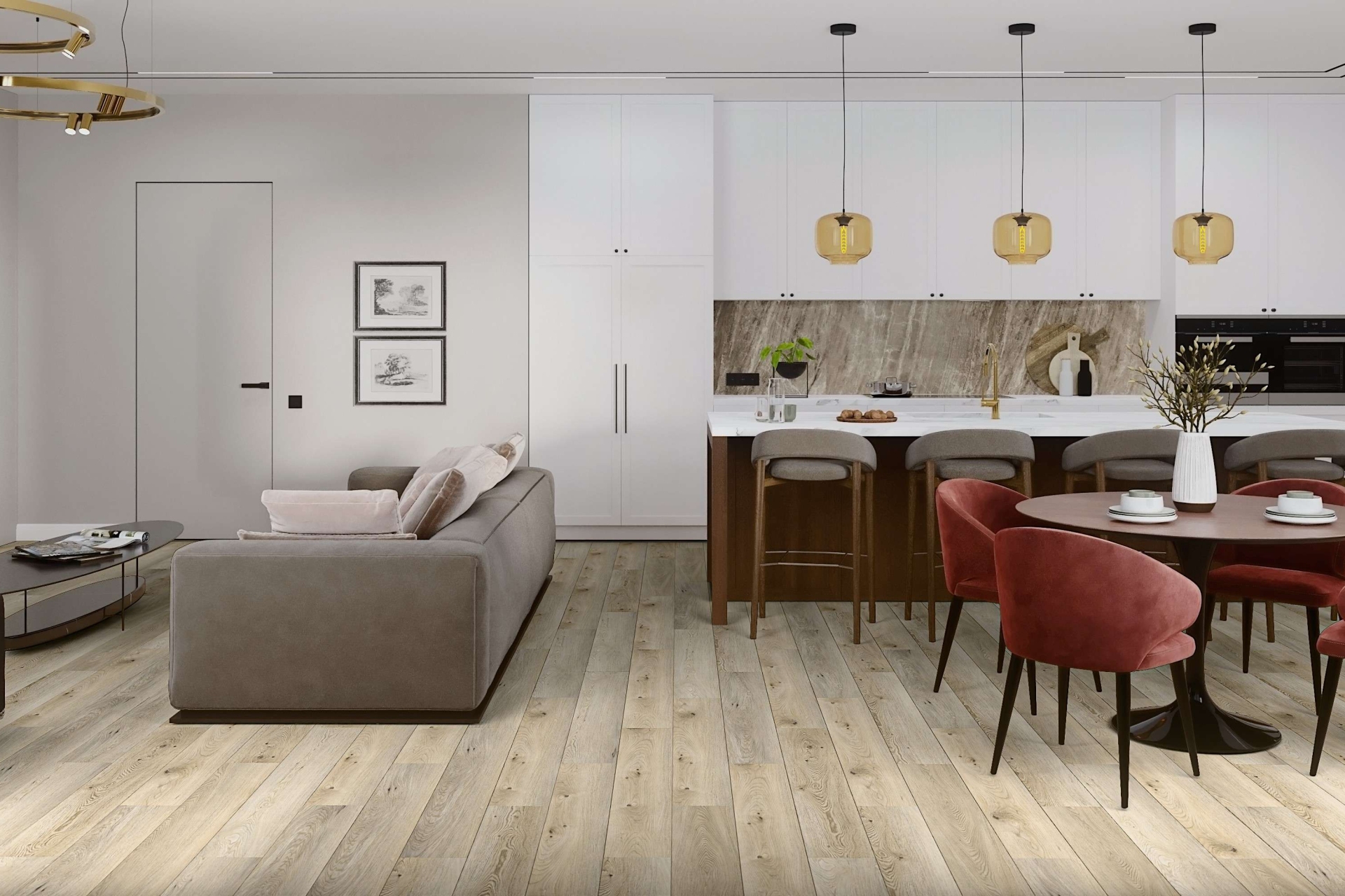 SPC ламинат «Damy Floor» Дуб Кавказский (1220*180*4 мм) — купить в Сочи