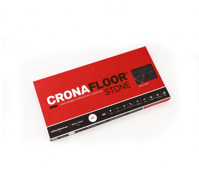 SPC ламинат "CronaFloor" Stone 4V Ноче (600*300*4 мм) — купить в Сочи