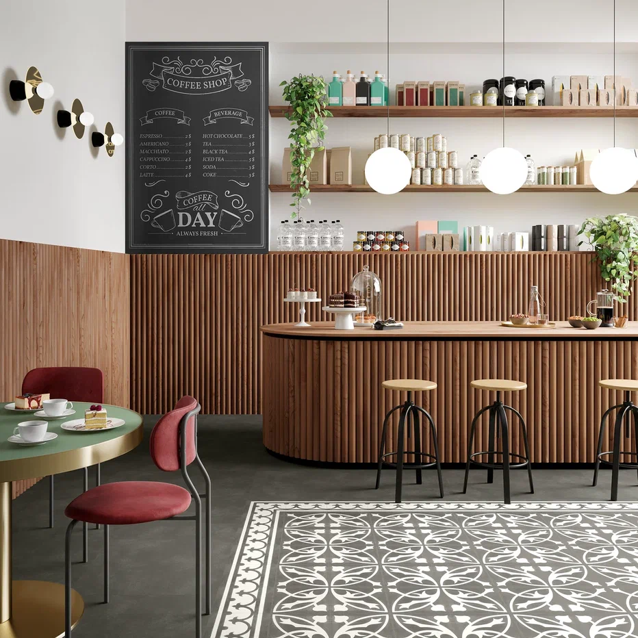 Кварцвиниловая плитка "Invictus" Victorian Deco Charcoal (229*229*2,5мм) — купить в Сочи