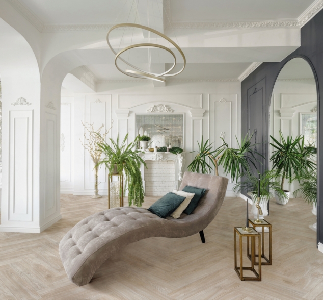 Виниловый ламинат SPC "Cronafloor" Herringbone Дуб Ницца (640*128*4,5 мм) — купить в Сочи