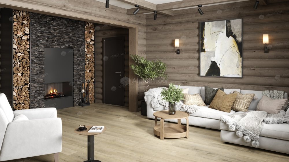 SPC Ламинат "Alpine Floor" Дуб сливочный (1220*183*8 мм) — купить в Сочи