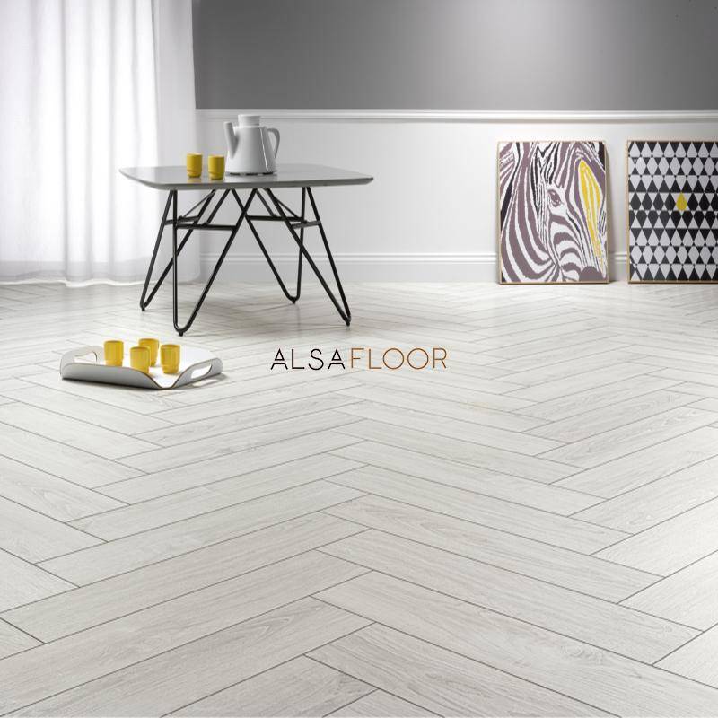 Ламинат "Alsafloor" Herringbone Дуб Полярный (640*143*12 мм) — купить в Сочи