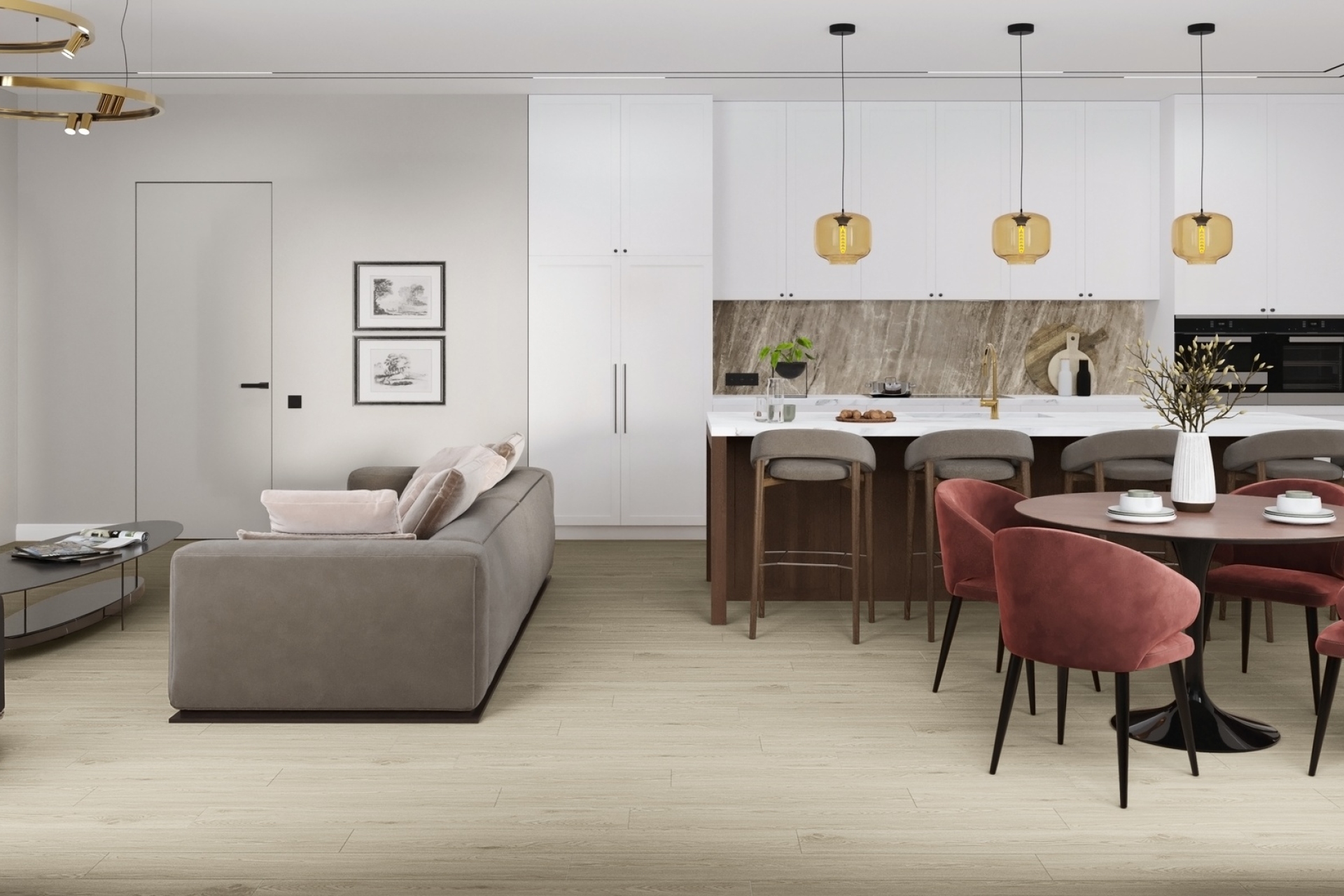 Усовершенствованная кварц-виниловая плитка «Damy Floor» Дуб Светлый (1227*187*2,5 мм) — купить в Сочи