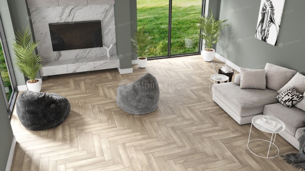 Виниловая плитка "Alpine Floor" Parquet LVT Дуб Натуральный Отбеленный (590*118*2,5 мм) — купить в Сочи