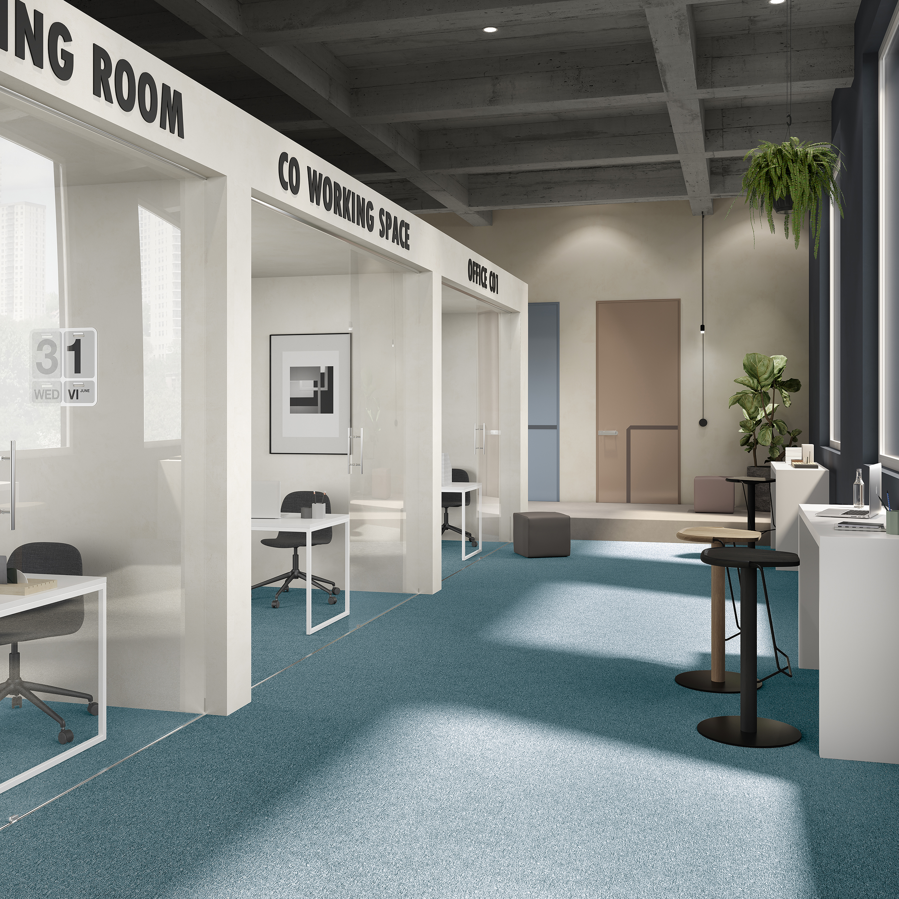 Ковровая плитка Medusa Tile 70 (500*500*5 мм) — купить в Сочи