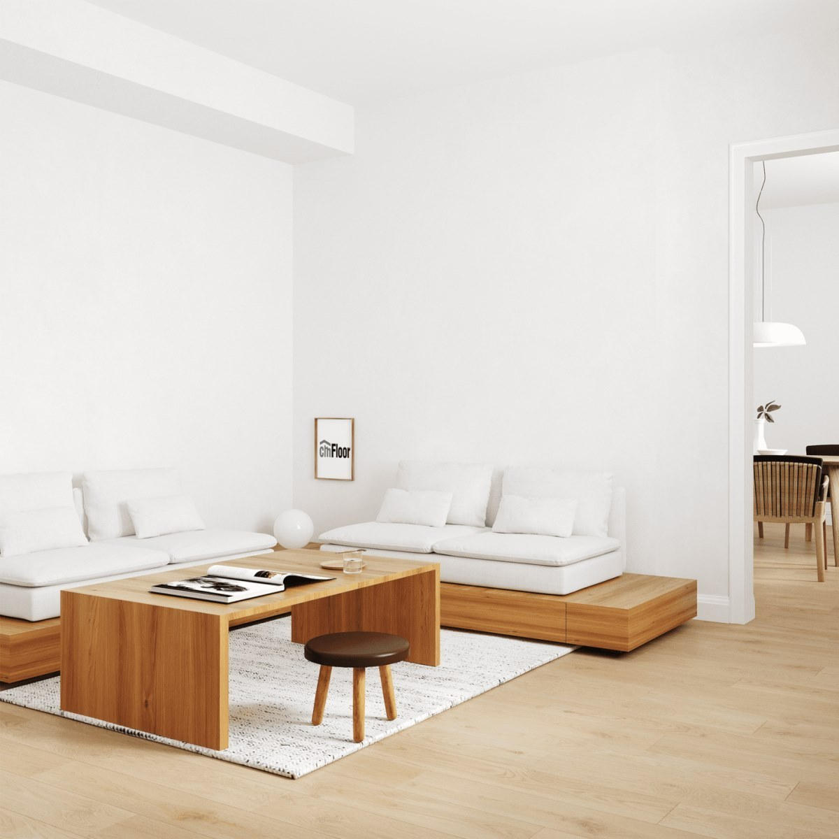 Виниловое напольное покрытие ScandiWood 19 Дуб Шампань (180*1220*5 мм) — купить в Сочи