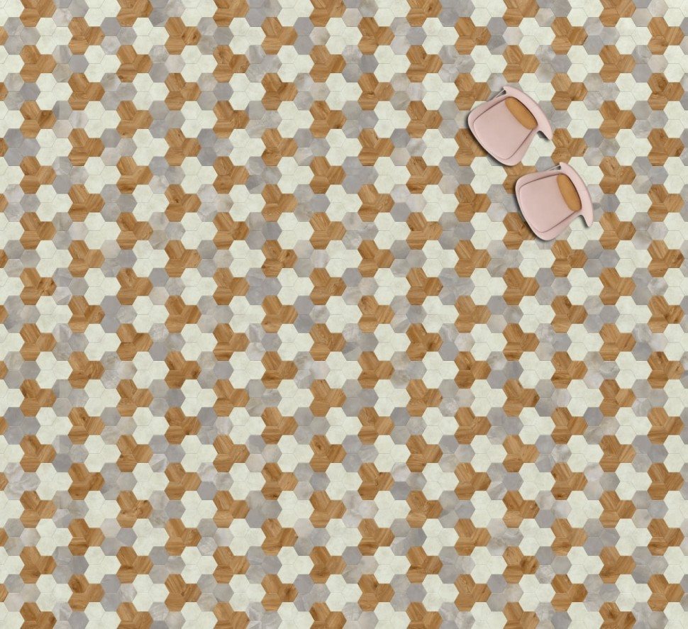 Виниловая плитка "Moduleo" Moods Hexagon 351 (226,32*196*2,5 мм) — купить в Сочи