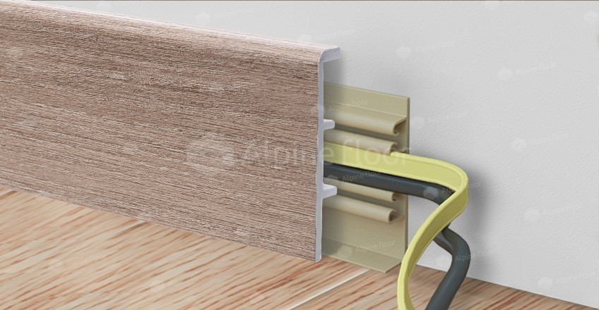 Напольный плинтус Rico Concept 80 Вишня гамильтон (2200*20*80 мм) — купить в Сочи