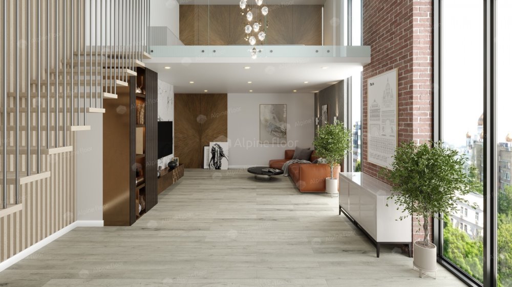 SPC Ламинат "Alpine Floor" Дуб серебряный (1220*183*8 мм) — купить в Сочи