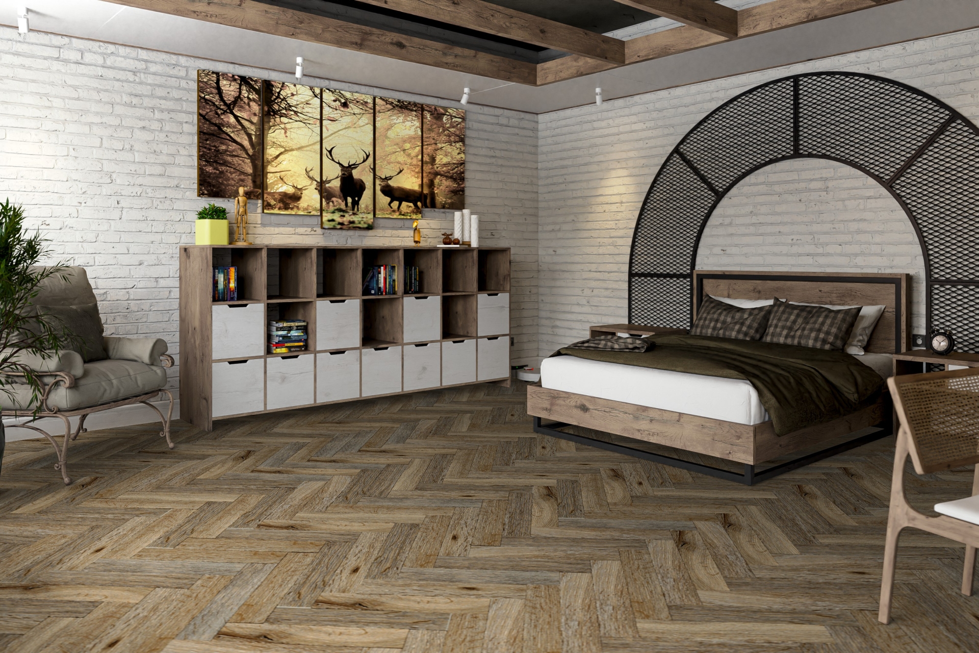 Усовершенствованная кварц-виниловая плитка «Damy Floor» Ковентри (590*118*2,5 мм) — купить в Сочи