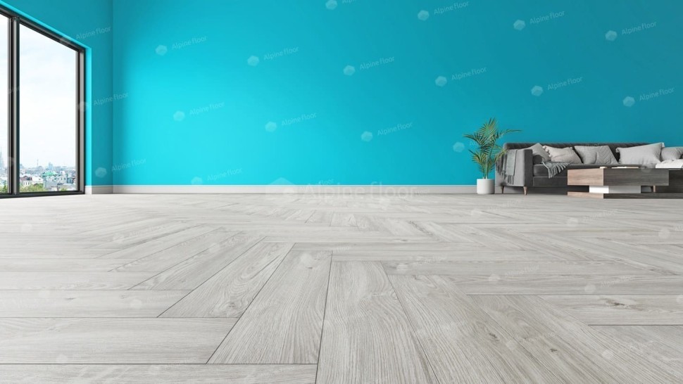Виниловая плитка "Alpine Floor" Parquet LVT Снежный (590*118*2,5 мм) — купить в Сочи