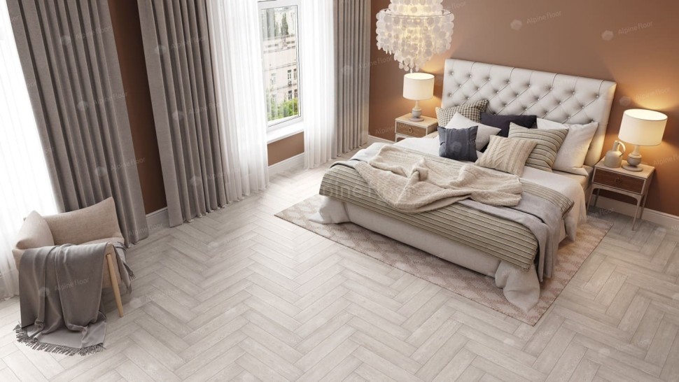 Виниловая плитка "Alpine Floor" Parquet LVT Голубой Лес (590*118*2,5 мм) — купить в Сочи