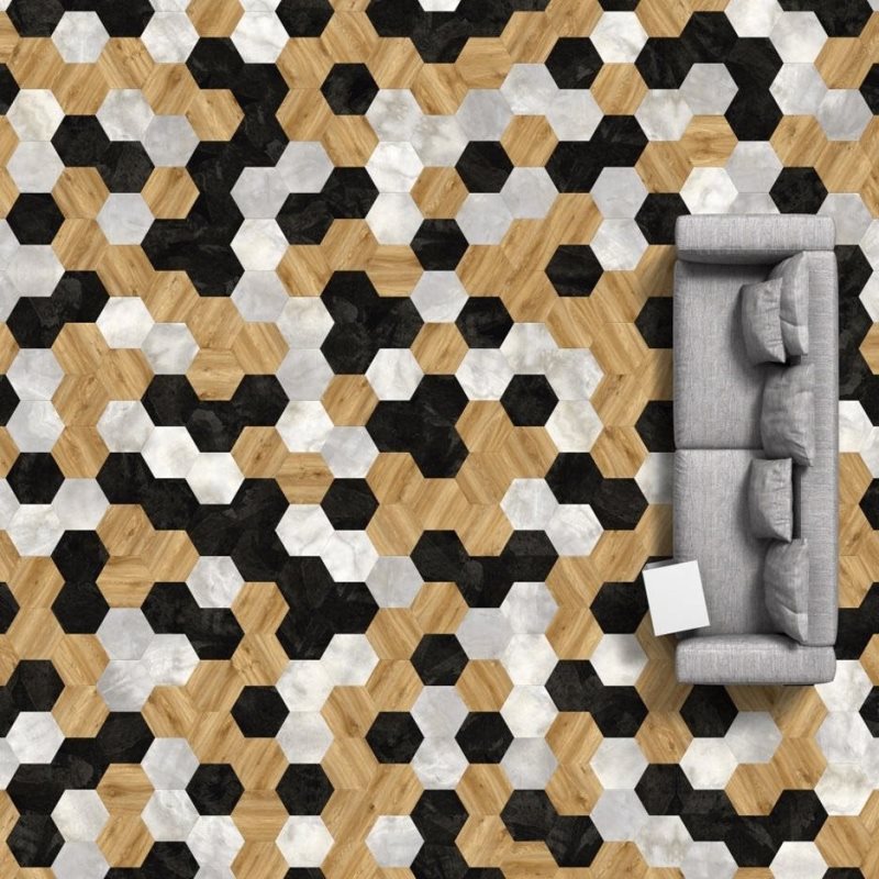 Виниловая плитка Big Hexagon 260 (452,64*392*2,5 мм) — купить в Сочи