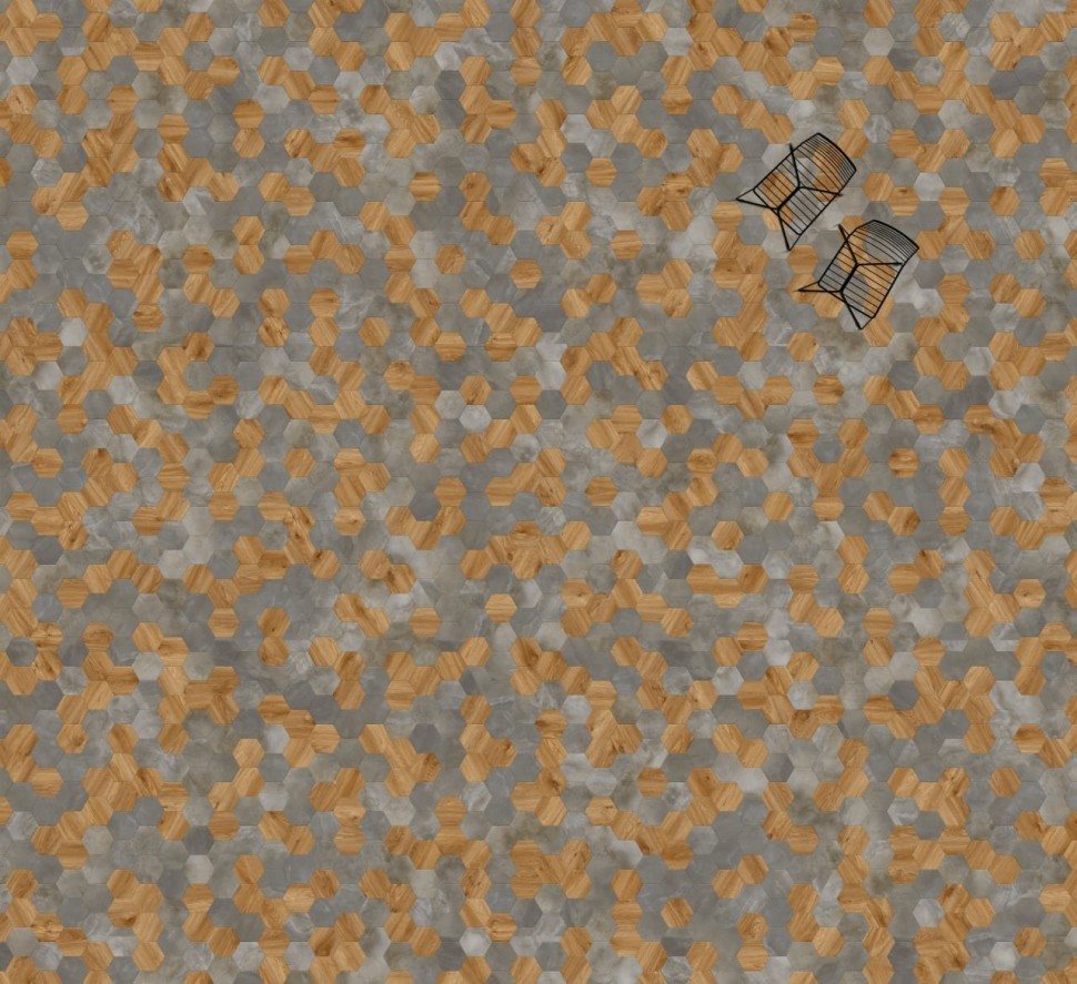 Виниловая плитка "Moduleo" Moods Hexagon 323 (226,32*196*2,5 мм) — купить в Сочи