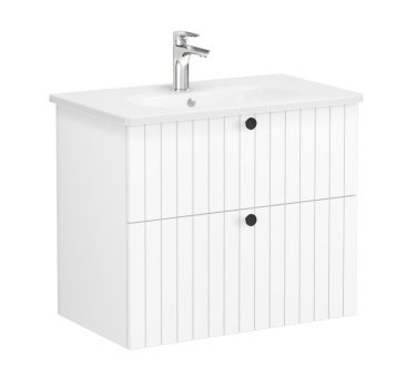 Модуль Root Groove 80 см с круглой раковиной, 2 ящика, матовый белый 69436