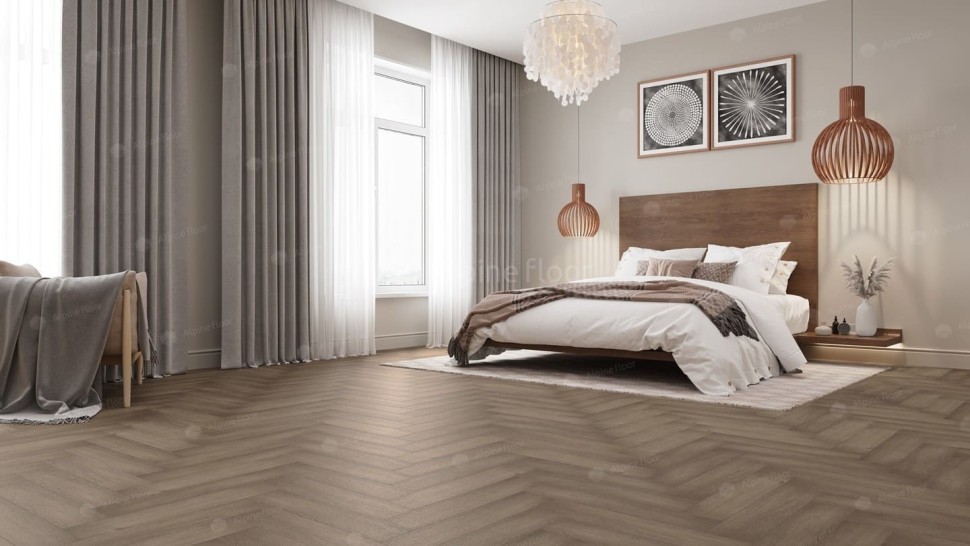 Виниловая плитка "Alpine Floor" Parquet LVT Дуб Насыщенный (590*118*2,5 мм) — купить в Сочи