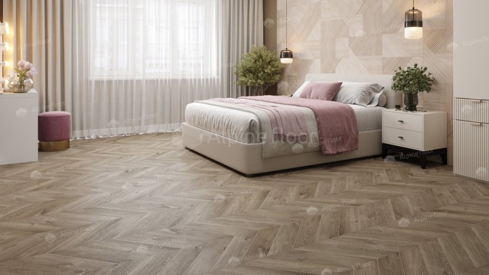 LVT плитка "Alpine Floor" Дуб Натуральный Отбеленный (555*127*2,5 мм) — купить в Сочи