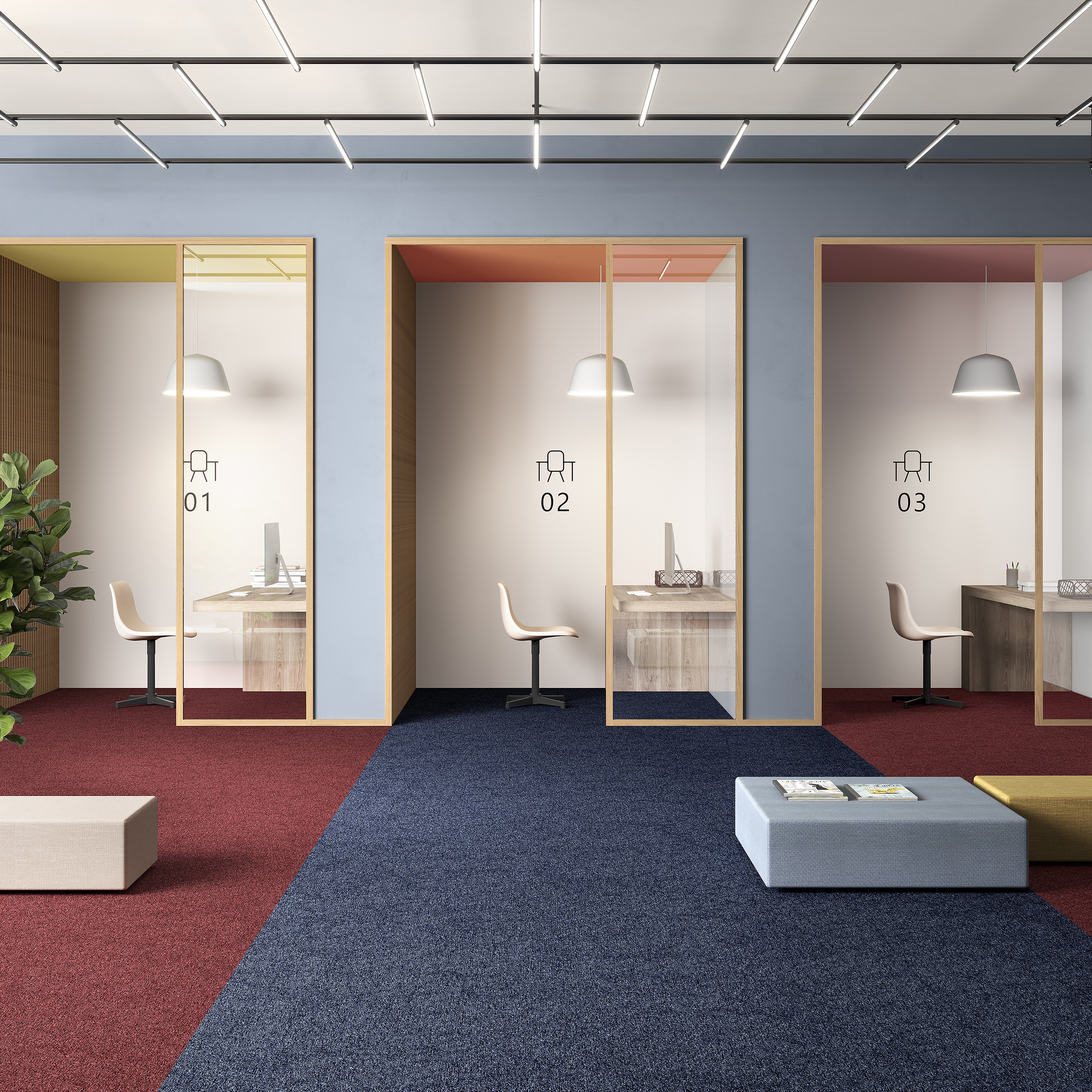 Ковровая плитка Medusa Tile 77 (500*500*5 мм) — купить в Сочи