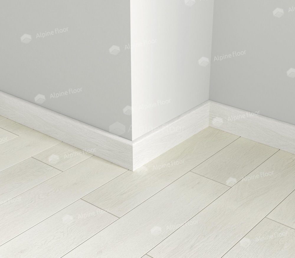 Напольный плинтус Parquet Light Белый SK 13-0 (2200*12,5*80 мм) — купить в Сочи