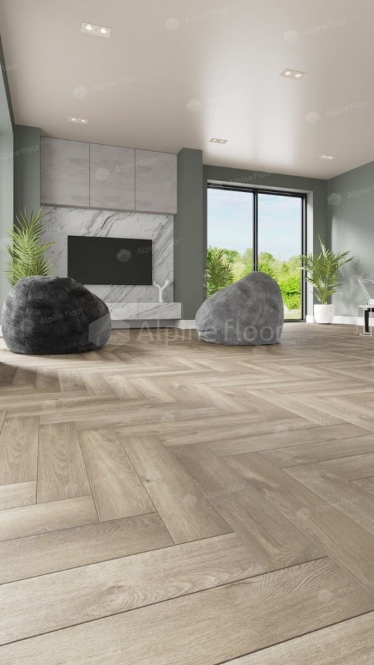 Виниловая плитка "Alpine Floor" Parquet LVT Дуб Натуральный Отбеленный (590*118*2,5 мм) — купить в Сочи