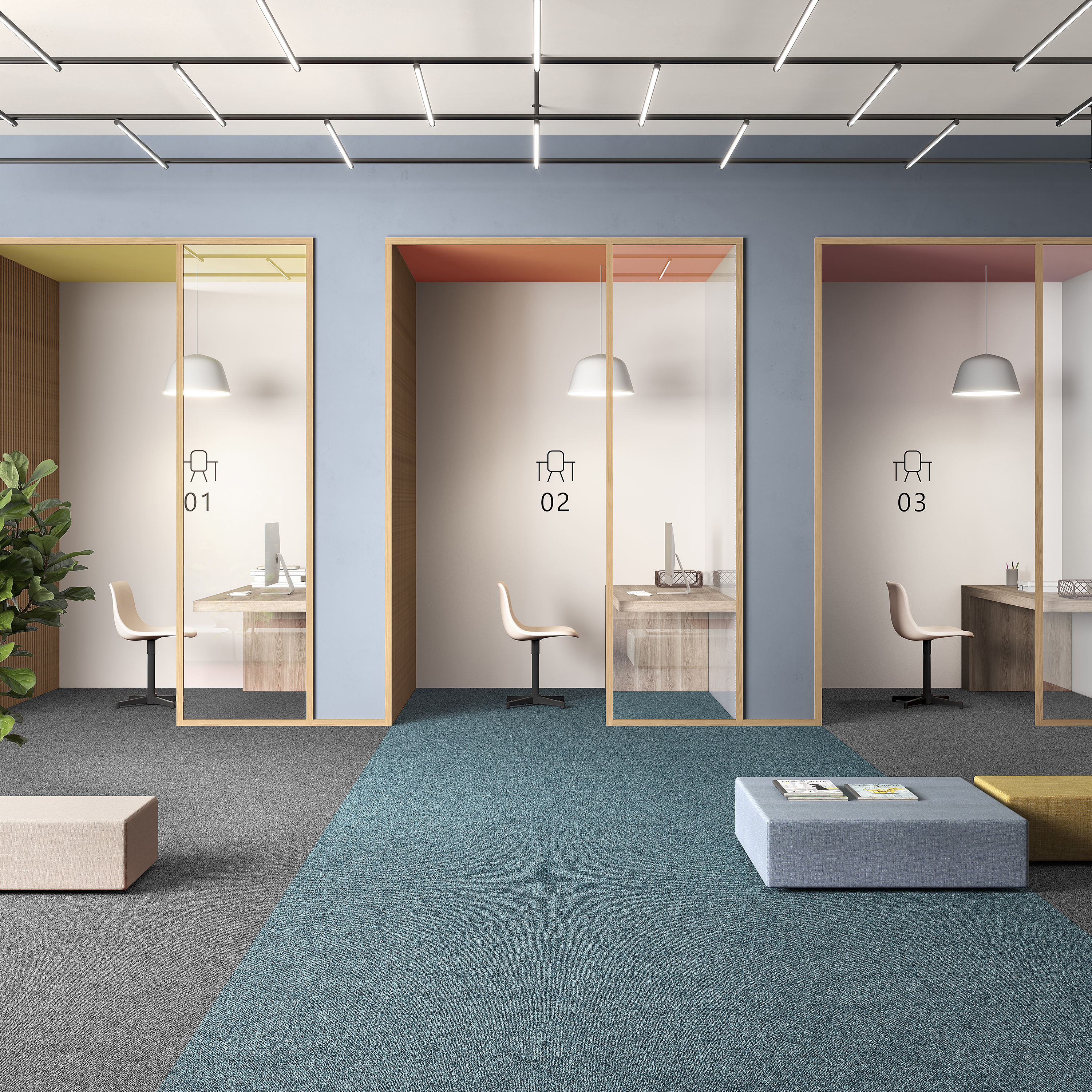 Ковровая плитка Medusa Tile 70 (500*500*5 мм) — купить в Сочи