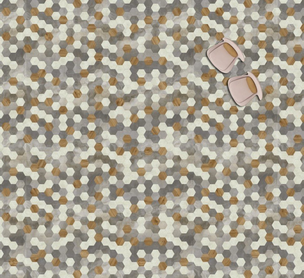 Виниловая плитка "Moduleo" Moods Hexagon 348 (226,32*196*2,5 мм) — купить в Сочи