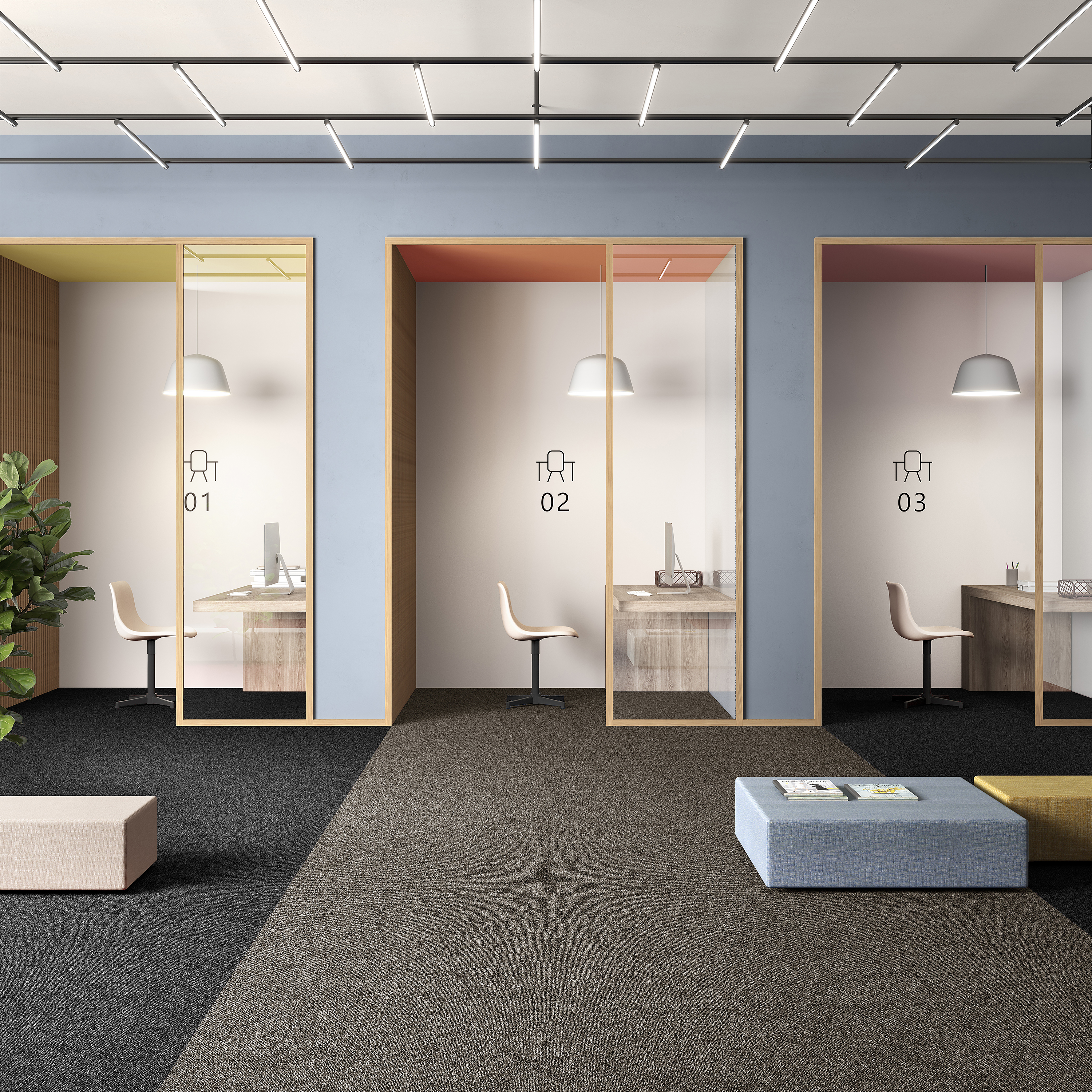 Ковровая плитка Medusa Tile 43 (500*500*5 мм) — купить в Сочи