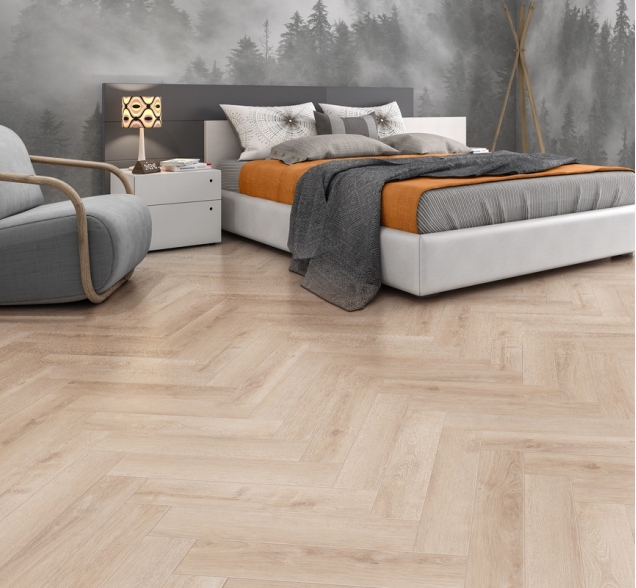 Виниловый ламинат SPC "Cronafloor" Herringbone Дуб Дижон (640*128*4,5 мм) — купить в Сочи