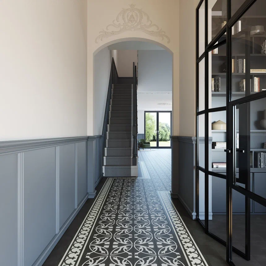 Кварцвиниловая плитка "Invictus" Victorian Deco Charcoal (229*229*2,5мм) — купить в Сочи