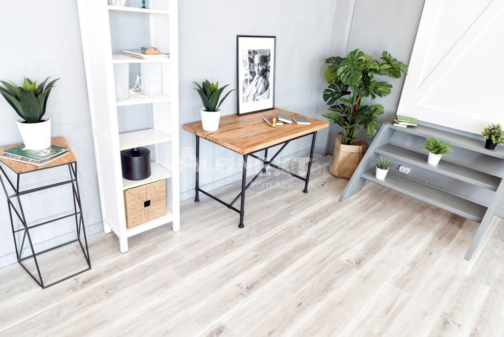 Замковая ПВХ плитка "Alpine Floor" Дуб выбеленный  (1220*183*4мм) — купить в Сочи