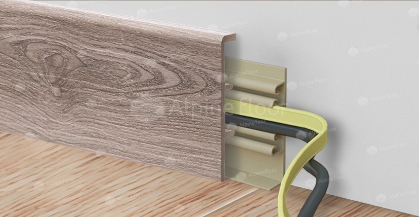 Напольный плинтус Rico Concept 80 Дуб имбирь (2200*20*80 мм) — купить в Сочи