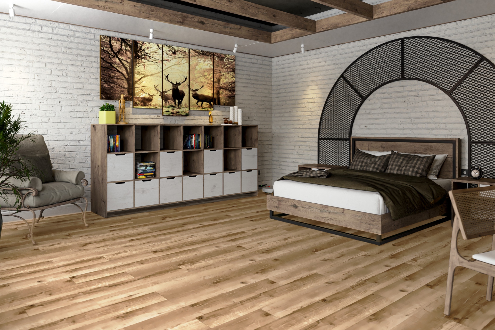 SPC ламинат «Damy Floor» Дуб Изысканный (1220*180*4 мм) — купить в Сочи