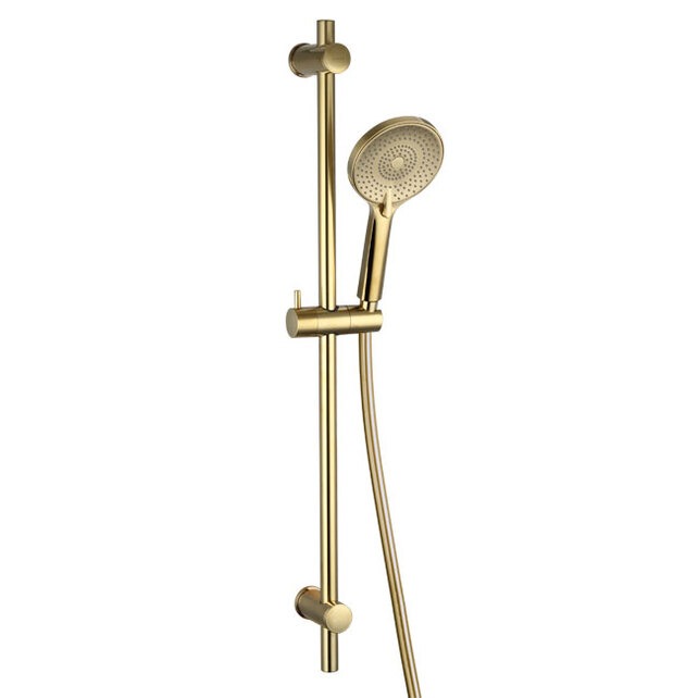 Душевой комплект Parts (пластиковая лейка, шланг 150см, штанга с регулировкой по высоте) матовое золото 98-571-brg