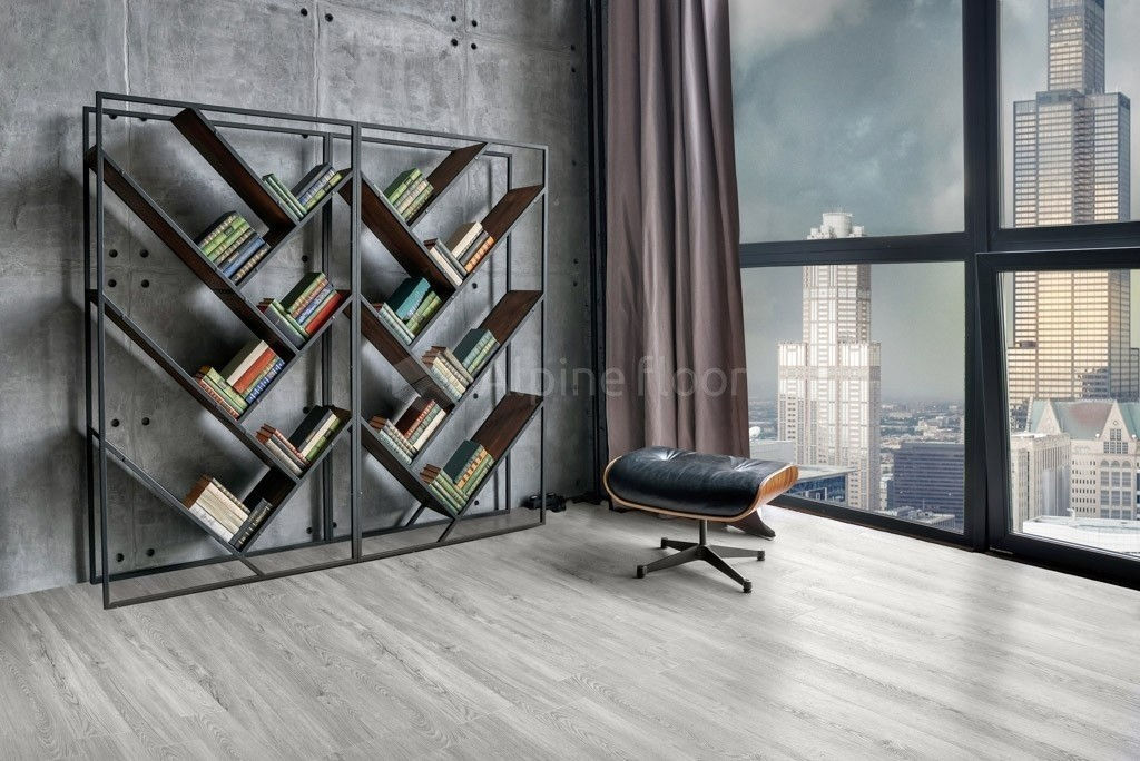 Замковая ПВХ плитка Секвойя Снежная  (1219*184*3,2мм) — купить в Сочи