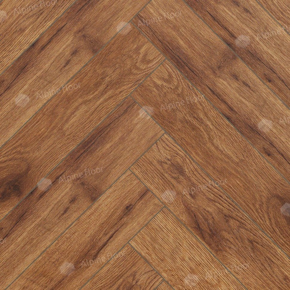 Ламинат "Alpine Floor" Herringbone 12 Дуб Умбрия (600*100*12 мм) — купить в Сочи